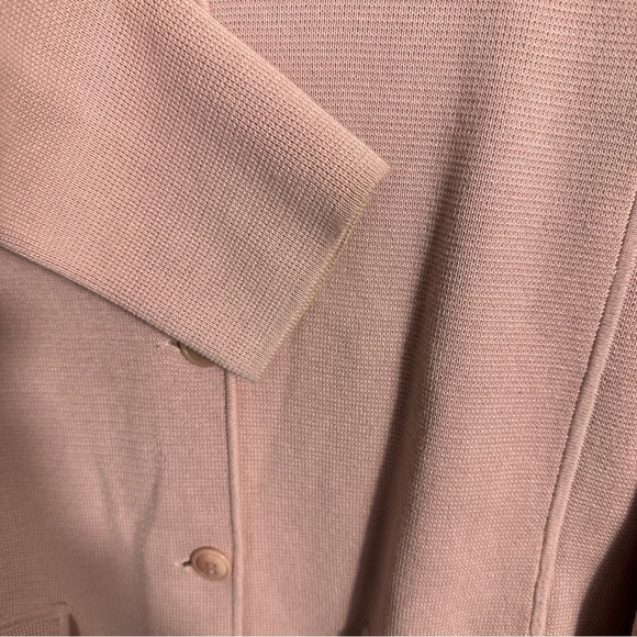 Talbots size small blush colored button up sweater, cotton/rayon, spring, layer - Picture 4 of 11